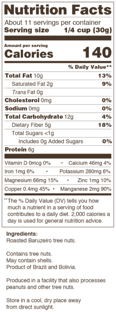 Barukas Nutrition Facts